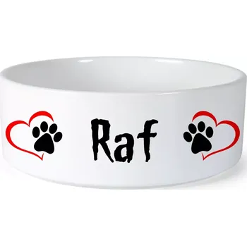 Miska pro psa Miska pro psa se jménem Raf (Keramická miska na krmivo pro psy)