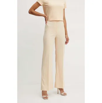 Dámské kalhoty Kalhoty Patrizia Pepe dámské, béžová barva, zvony, high waist, 8P0653 A6F5 8P0653.A6F5 80X, vel. 36