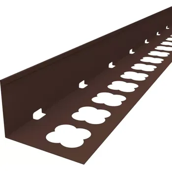 Balkónový ukončovací profil L (2000x70) (hnědá RAL 8017) (ohýbaný profil z hliníkového plechu | tloušťka 1,0 mm | délka 2000 mm | čelní výška 70 mm | hnědá RAL 8017)