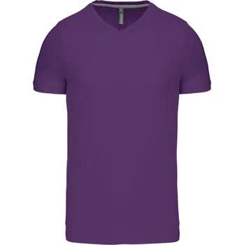 Pánské tričko KARIBAN VINTAGE V-NECK K357 / Pánské tričko s krátkým rukávem - purple 4XL