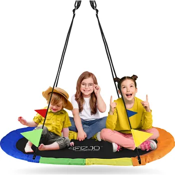 Dětská houpačka Závěsná houpačka hnízdo čápů 4FIZJO, vícebarevná, 165x75 cm