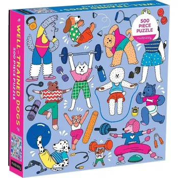 Puzzle Mudpuppy Cvičící psi 500 dílků