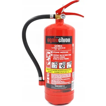 Hasicí přístroj Práškový hasicí Hasicí Přístroj 4 kg s nástěnným držákem ABC Ogniochron BOZP Automobilová