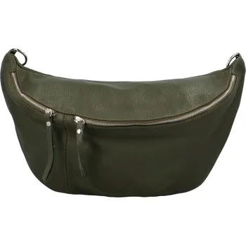 Dámská kožená ledvinka zelená - Delami Velya zelená