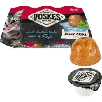 Krmivo pro kočku Voskes Cat jelly cups želatinové košíčky s tuňákem 6 x 25 g