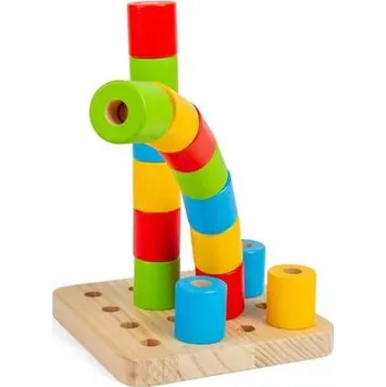 Hračka Bigjigs Toys Balanční válečky na podstavci - poškozený obal