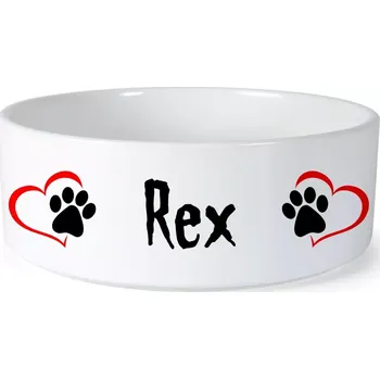 Miska pro psa Miska pro psa se jménem Rex (Keramická miska na krmivo pro psy)