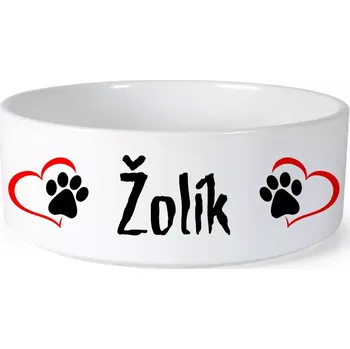 Miska pro psa Miska pro psa se jménem Žolík (Keramická miska na krmivo pro psy)