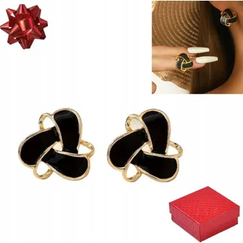 Náušnice Zlaté dámské pozlacené náušnice Bižuterie pro ženy Ocel dárek krabička