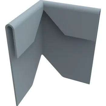 Roh vnější k "C" profilům (šedá RAL 7001, 180 mm) (Ohýbaný profil z hliníkového plechu |vnější roh | tloušťka 1,0 mm | rozměr 40x40 mm | čelní výška 180 mm)