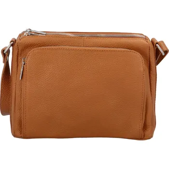 Kabelka Dámská kožená crossbody kabelka světle hnědá - ItalY Bandit hnědá