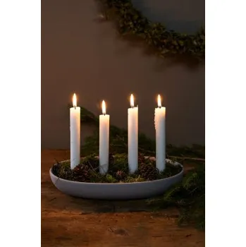 Vánoční svícen Adventní keramický svícen Gröndal Light Grey