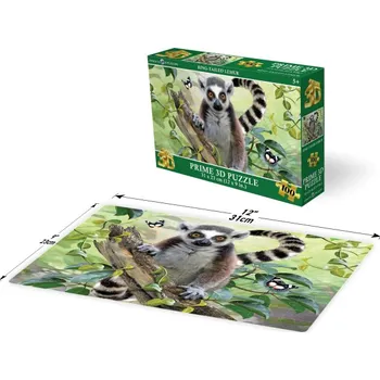 Puzzle PRIME 3D PUZZLE - Lemur 100 dílků
