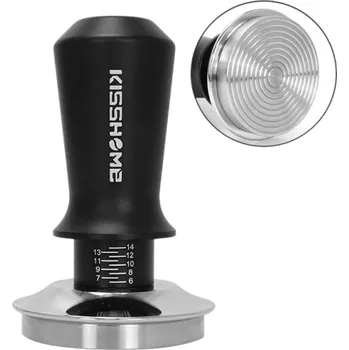 Kávovar Tamper na mletou kávu 58 mm s dvojitou pružinou a vlnitou základnou 304 nerezová ocel Profesionální pěchovadlo na espresso