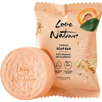 Mýdlo Pečující mýdlo s bio ovsem a meruňkou Love Nature 75 g