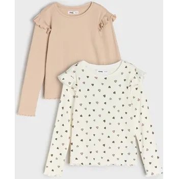 Sinsay - Tričko z žebrovaného úpletu 2 pack - vícebarevná - 463AY-MLC - 463AY-MLC-122