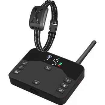 Obojek pro psa TopTechnology 2-v-1 Elektrický plot pro psy a dálkové školící obojek - nastavitelné vibrace a elektrický šok pro 1 psa (černá)