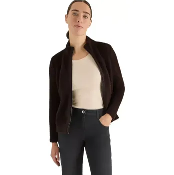 Dámská hnědá pletená bunda s měkkým povrchem Cecil 324146 čokoládová velikost S