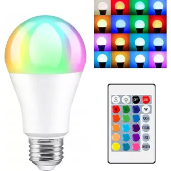 Žárovka LED žárovka RGB SD E27 5W - 16 barev, dálkové ovládání