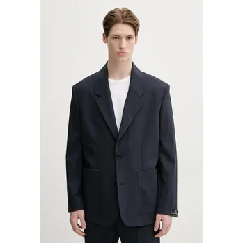 Dámské sako Vlněné sako MSGM 3840MG03.257127 námořnická modř 59X, vel. 52