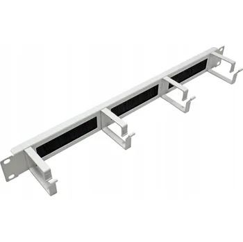 ROLINE Patch panel 1U RACK 19" s kartáčovou lištou 44x60mm šedý
