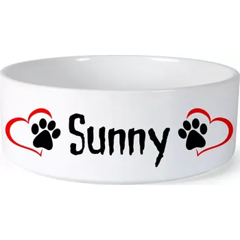 Miska pro psa Miska pro psa se jménem Sunny (Keramická miska na krmivo pro psy)