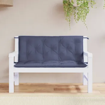 Matrace zahrada-XL Podušky na zahradní lavici 2 ks námořnicky modré 120x50x7 cm 379064
