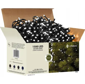 Vánoční dekorace Vánoční osvětlení na stromeček Springos pro venkovní použití má 121,5 m než 1000 světel