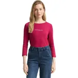 Tom Tailor dámské triko s třpytivým logem 1048941 38999 Růžová M