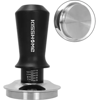 Kávovar Tamper na mletou kávu 53,3 mm s dvojitou pružinou z nerezové oceli 304 Profesionální pěchovadlo s plochou základnou pro espresso