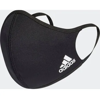 rouška Adidas bavlněná rouška černá 3 ks