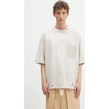 Bavlněné tričko Maison MIHARA YASUHIRO Sun Faded Tee, XL, béžová, 80X