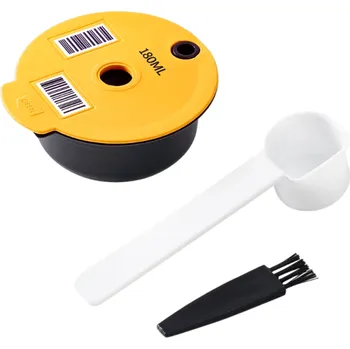 Kávovar Opakovaně použitelná silikonová kávová kapsle 180 ml pro Tassimo Bosch 7,4 x 3 cm s lžičkou Ekologická náhrada jednorázových kapslí