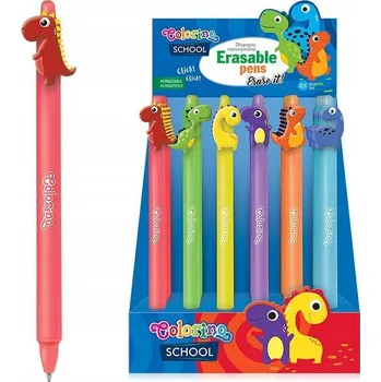 COLORINO PROPISKA AUTOMATICKÁ MODRÁ NÁPLŇ DINOSAURUS ČERVENÁ