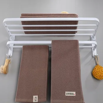 Držák na ručník Držák na ručníky do koupelny LOFT bílý 50CM