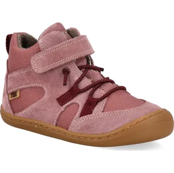 Dívčí zimní obuv Barefoot dětské zimní boty Koel - Beau Tex Merino Old pink růžové Velikost: 23