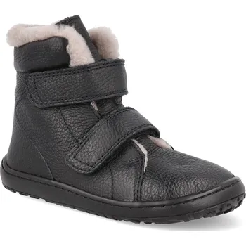 Dívčí zimní obuv Barefoot dětské zimní boty Froddo - Winter furry boot černé Velikost: 32