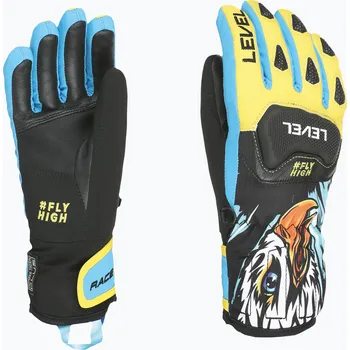 Dětské lyžařské rukavice Level Race Jr yellow/blue