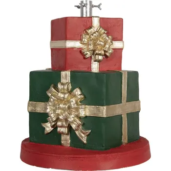 Vánoční ozdoba Dekorativní stojan na vánoční stromek ve tvaru dárkových balíčků – 44x54 cm + doprava zdarma