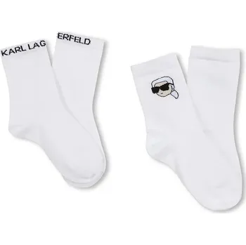 Pánské ponožky Dětské ponožky Karl Lagerfeld 2-pack Z31016 bílá 00X, vel. 35