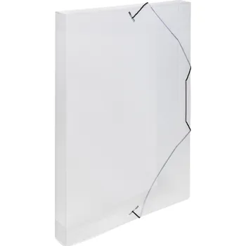 Archivační box Krabice PP s gumou A4 Lines čirá