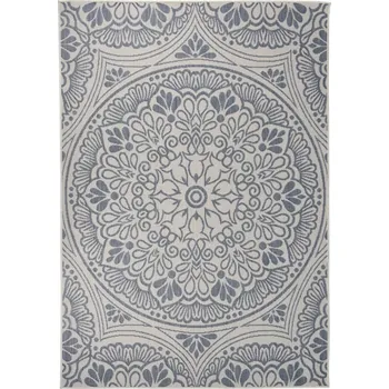 Koupelnová předložka zahrada-XL Venkovní hladce tkaný koberec 160x230 cm modrý vzor 340832