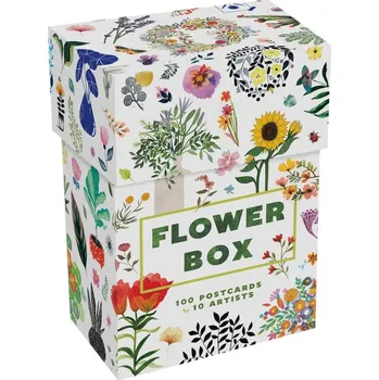 Dřevěná hračka Chronicle Books Květinový box 100 ks pohlednic - poškozený obal