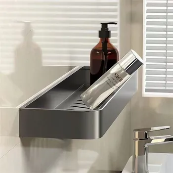 Obraz POLIČKA DO SPRCHY Bez vrtání 30 cm šedá