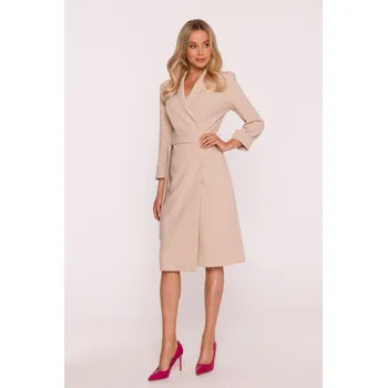 Dámské šaty Elegantní zavinovací šaty Stylove S415 béžové EU velikost: XL