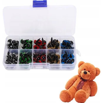 Vrták Očka pro maskoty / panenky, tvar kulatý, průměr 10 mm, vícebarevná, 100 ks