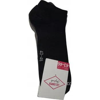 Pánské ponožky 3x PÁNSKÉ PONOŽKY LEE COOPER sada kotníkové ponožky 43-46 černé námořnická modrá zelené