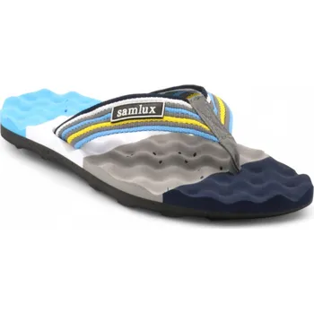 Pánské žabky SAMLUX® Pánské žabky 009-1 blue Barva: Blue, Velikost: 44