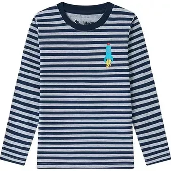 Dětské tričko WOLF S2531B šedo/tm.modré vel.110