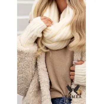 Podprsenka GIZMA pletené návleky na ruce, rukavice bez prstů, barva ecru, KAMEA